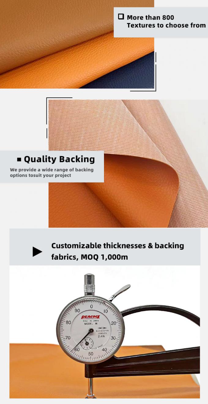 Cuir synth&eacute;tique artificiel imperm&eacute;able en PVC gaufr&eacute; litchi pour canap&eacute;, chaise, meubles, simili cuir 5