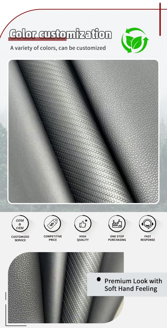 160cm Large cuir synthétique pour tapis de voiture sièges auto anti rayures imperméable à l'eau en relief PVC faux cuir pour meubles de canapé-chaise 4
