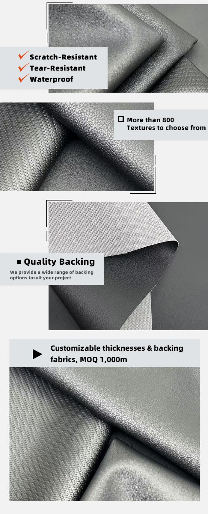 160cm Large cuir synthétique pour tapis de voiture sièges auto anti rayures imperméable à l'eau en relief PVC faux cuir pour meubles de canapé-chaise 5