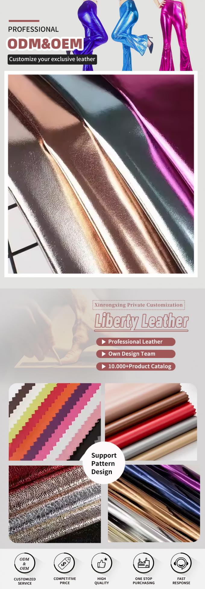 Cuir synth&eacute;tique PU R61 Film m&eacute;tallique Grain mouton V&ecirc;tement Portefeuille Bo&icirc;te Chaussures Sac Cahier Tissu simili cuir 4