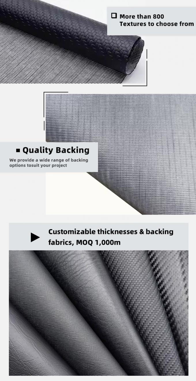 Tapis en PVC avec motifs tissés en grain, cuir synthétique artificiel pour chaises, canapés, chaussures, tapis de sol de voiture, simili cuir 5