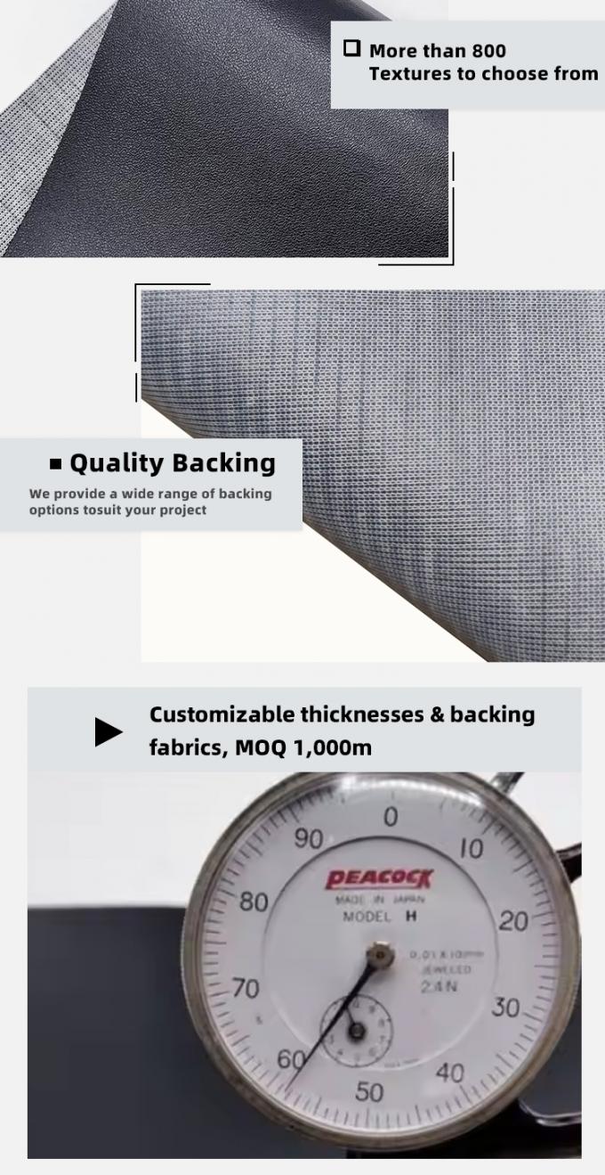 Cuir PVC r&eacute;sistant &agrave; l'abrasion pour rembourrage de meubles, 140 cm de large 5