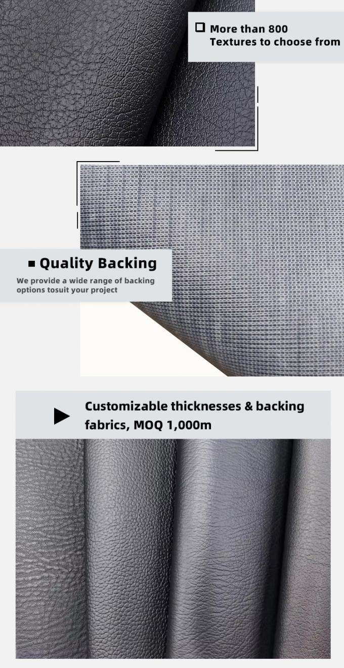 Cuir PVC résistant à l'abrasion pour rembourrage de meubles, 140 cm de large 5