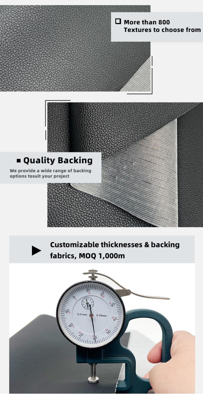 Cuir PVC pour meubles, &eacute;paisseur 0,6 mm, gaufr&eacute; r&eacute;sistant &agrave; l'abrasion 5