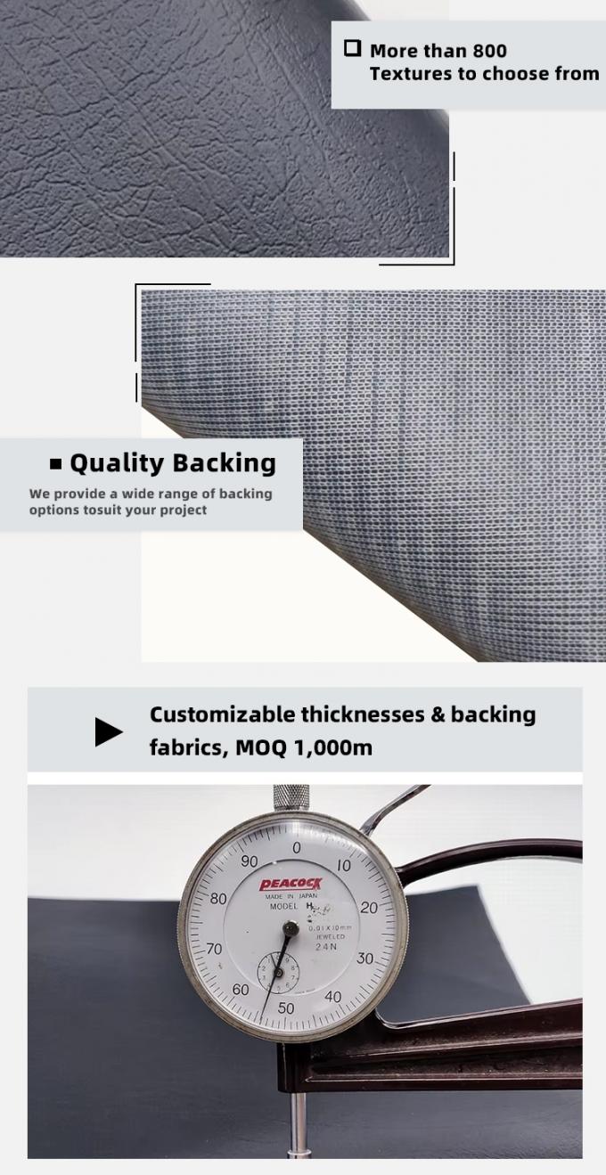 Matériau de rembourrage imperméable en relief en cuir pour meubles en PVC 0,6 mm 5