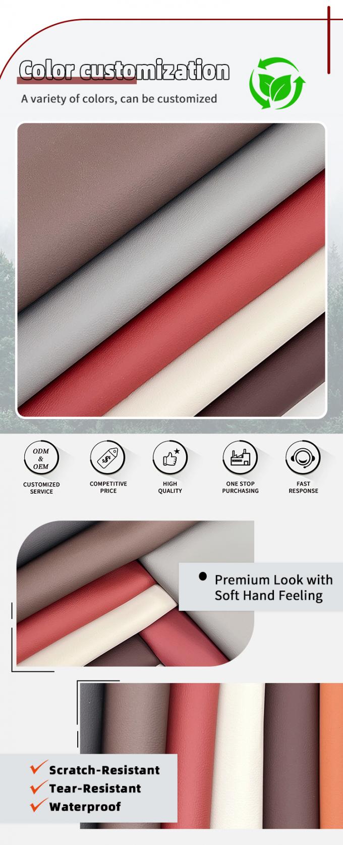 PVC Napa en relief de faux cuir r&eacute;sistant &agrave; l'eau et &agrave; l'abrasion 4