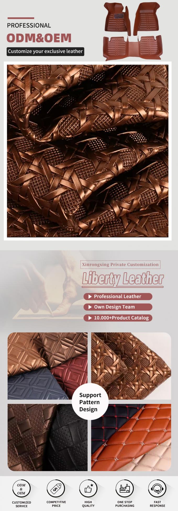 Tissu en similicuir gaufr&eacute; PVC pour si&egrave;ges de voiture et meubles 4