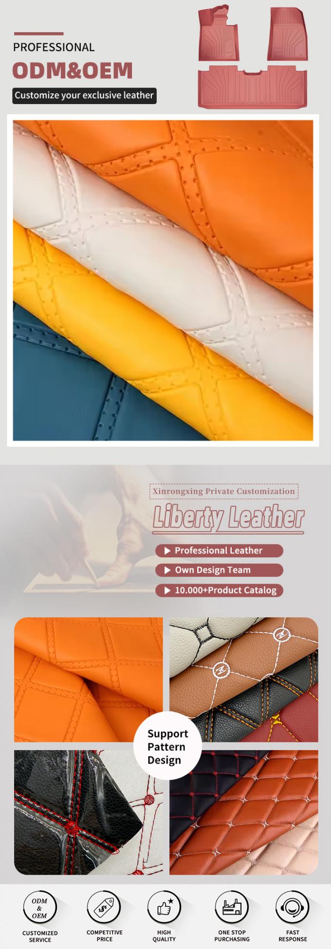 PVC Rhombus Punching Style en relief cuir synth&eacute;tique artificiel pour voiture pieds si&egrave;ges de voiture canap&eacute; sac d&eacute;coratif faux tissu en cuir 4