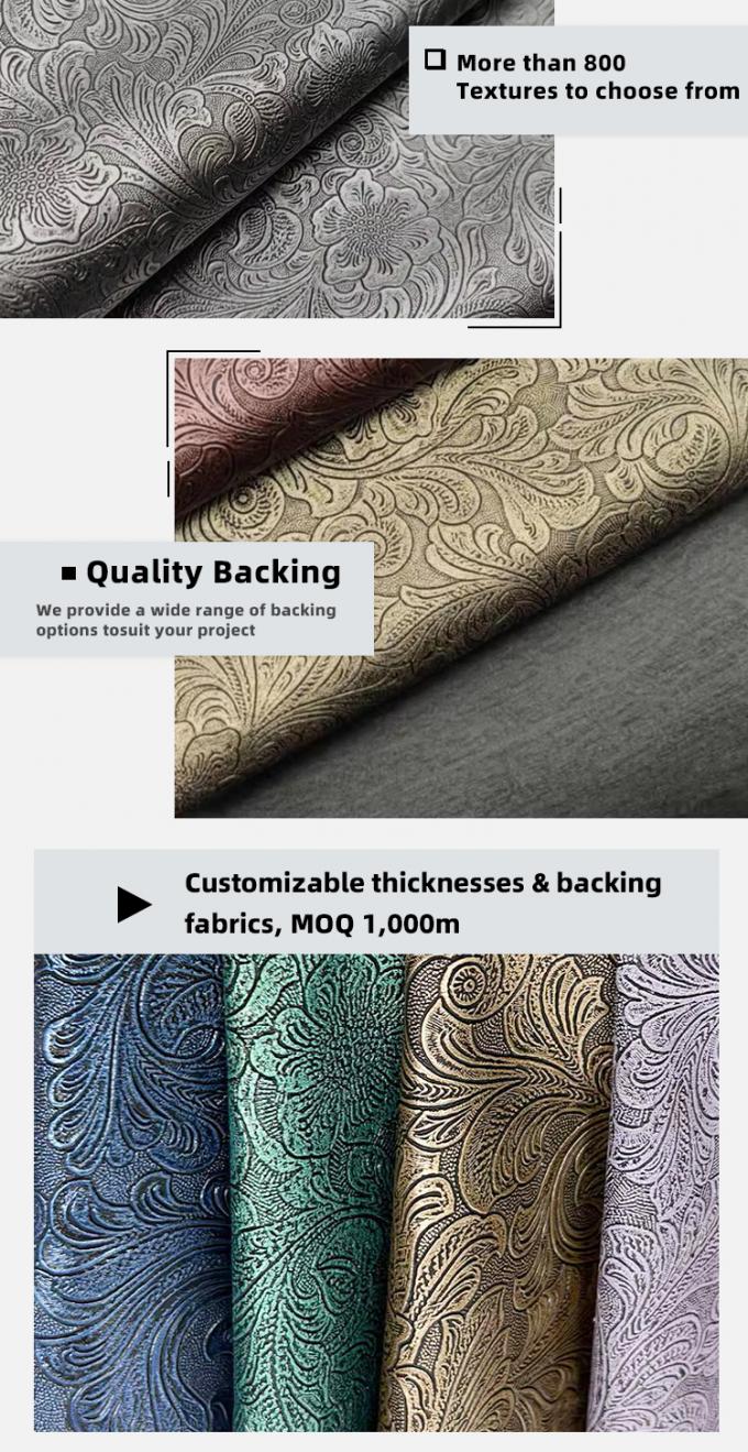 Pvc motif de fleur en cuir synth&eacute;tique artificiel bo&icirc;te de portefeuille chaussures Ntoebook faux tissu en cuir 5