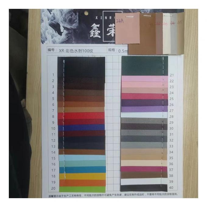 Vente en gros en PVC de faux cuir bo&icirc;te &agrave; portefeuille chaussures carnet de bord motif trou d'&eacute;pingle tissu en cuir synth&eacute;tique artificiel 16