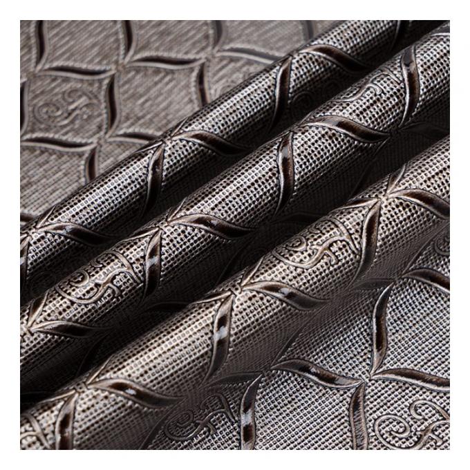 Cuir synth&eacute;tique artificiel &agrave; motif g&eacute;om&eacute;trique brillant en PVC pour emballage, portefeuille, bo&icirc;te, carnet, tissu simili cuir 14