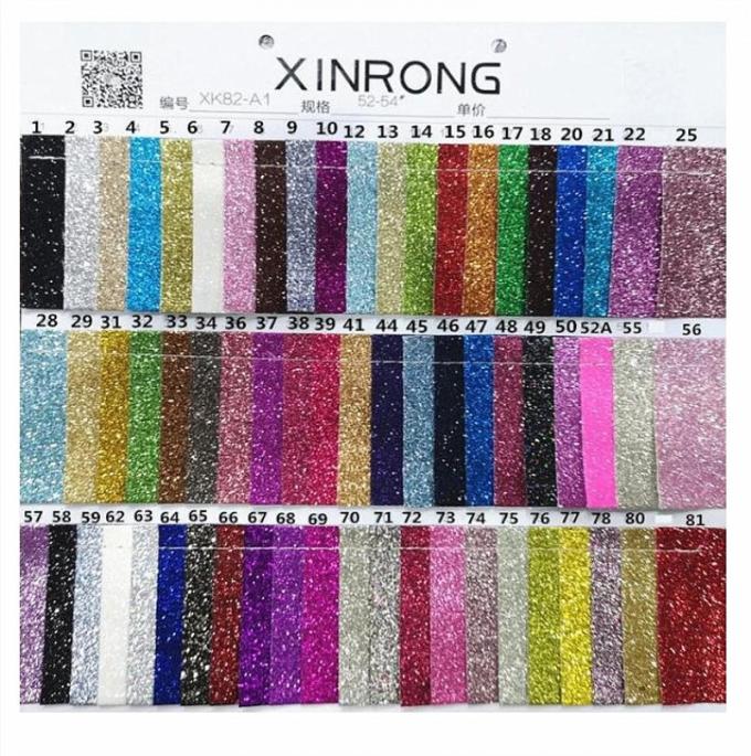 Cuir synth&eacute;tique &agrave; paillettes PU en gros pour portefeuille, chaussures, cahier, tissu en cuir 11
