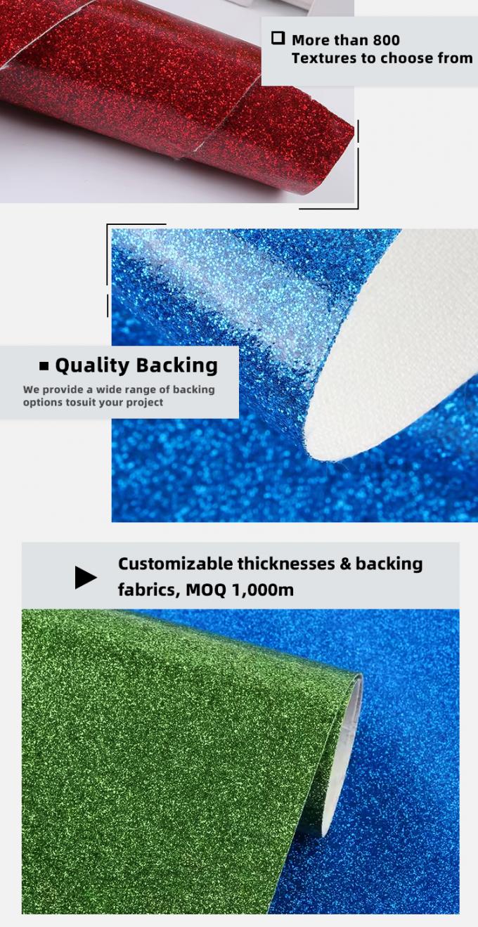Tissu pailleté enduit PU pour chaussures, nœuds, artisanat, simili cuir, cuir synthétique, imperméable, extensible, pour doublure de canapé, extérieur 5