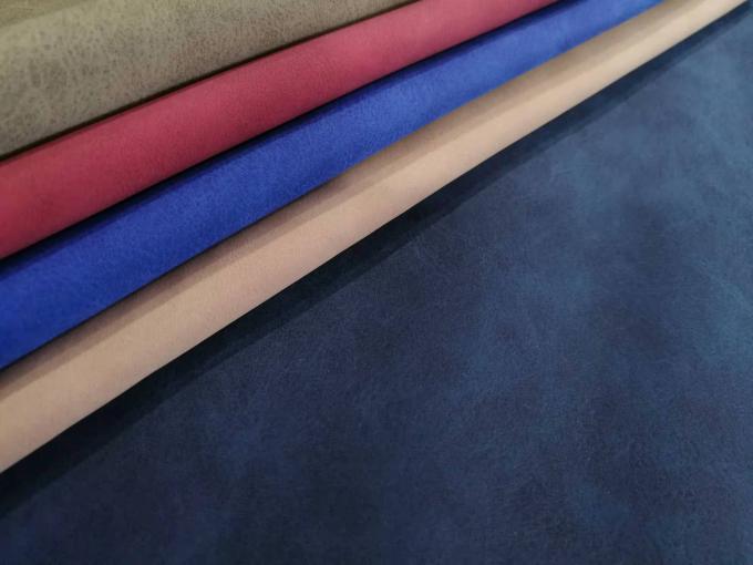 PU Nubuck Leather Tissu en cuir synthétique Imitation coton Sous chaussures Sacs de caisse Carnet de notes Tissu en gros 4