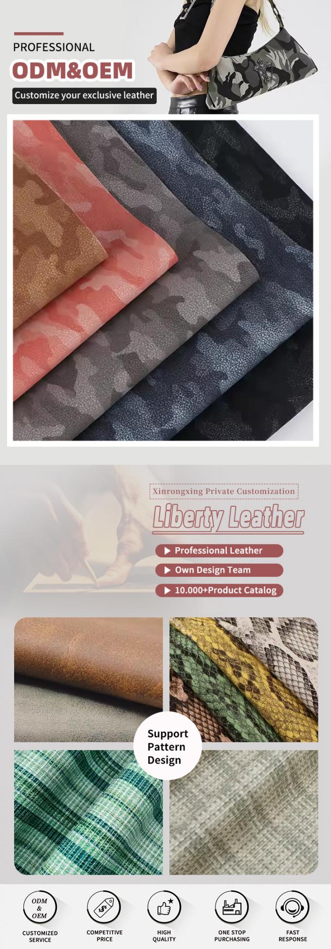 PU Peaux de moutons gelées Nubuck Céréales Camouflage Sac en cuir synthétique Chaussures Portemonnaie décorer Caisse Cahiers Faux Tissu en cuir 4