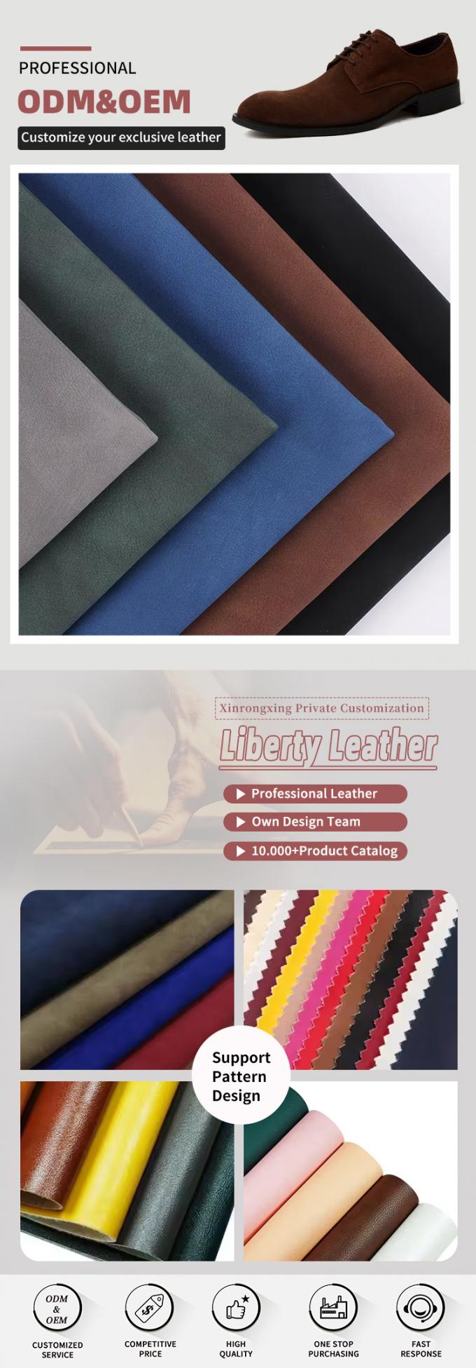 PU Cuir synthétique grain Nubuck de mouton givré bicolore Sac Chaussures Portefeuille Décorer Cahiers Étui Tissu en similicuir 4