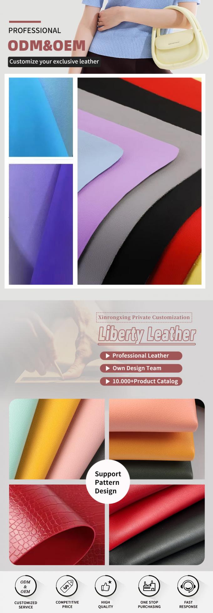 Cuir synthétique PU microfibre imitation 5kg résistance au pelage pour chaussures, sacs, ceintures, canapés, mitaines, tissu en similicuir 4